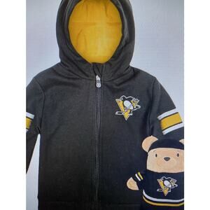 Cubcoats Pittsburgh Penguins NHL 2-in-1 Full-Zip Hoodie/Soft Plushie Size 3
